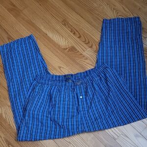 Ralph Lauren Men's Blue Checkered Lounge/pajama Pants